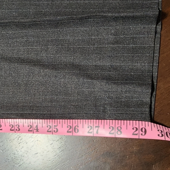Braggi Louis Raphael Dark Gray Charcoal Dress Pinstripe Pants MEASURES 42x29.5 - Picture 6 of 13